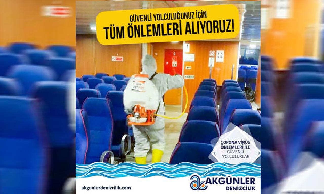 Akgünler Denizcilik güvenli gezi için tüm önlemleri alıyor 