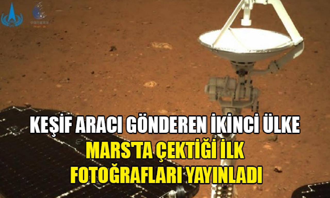 Çin, Mars keşif aracının Kızıl Gezegen’de çektiği altu fotoğrafları yayınladı 