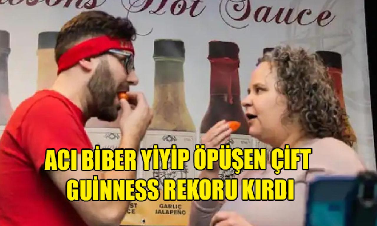 Acı patlıcangillerden yiyip öpüşen çift, Guinness rekoru kırdı 