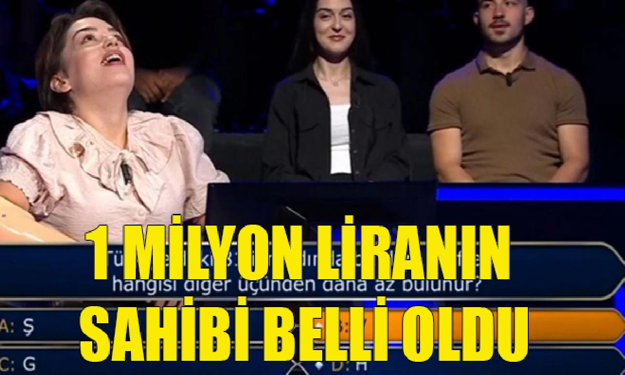 Kim Milyoner Olmak İster'de Rabia Birsen Güvercin, 1 Milyon TL'nin sahibi evet 