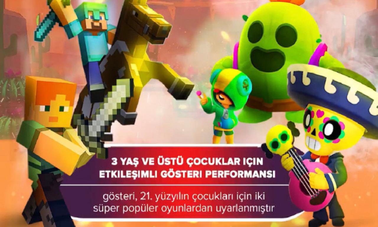 Kuzey Kıbrıs'ta Çocuklar İçin Minecraft dahi Brawl Stars Temalı Süper Gösteri 