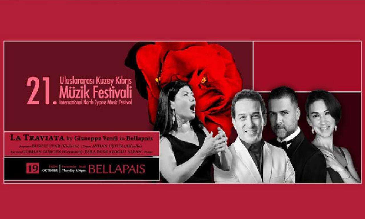 Uluslararası Kuzey Kıbrıs Müzik Festivalinde La Traviata Operası mahal matlûp 